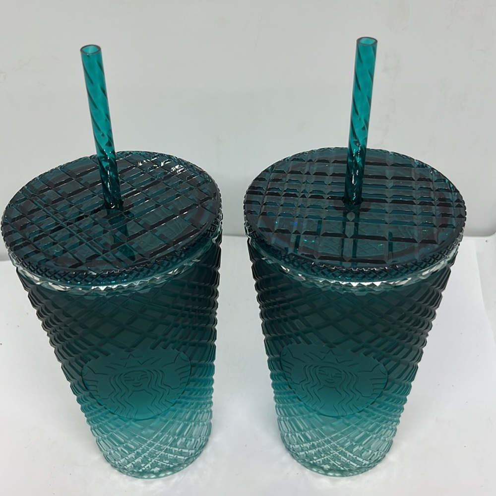Two Starbucks 16oz Tumblers with Lid and Straw - Picture 3 of 4